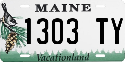 ME license plate 1303TY