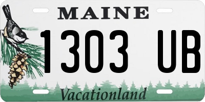 ME license plate 1303UB