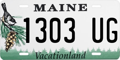 ME license plate 1303UG