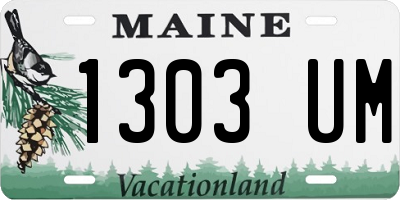 ME license plate 1303UM