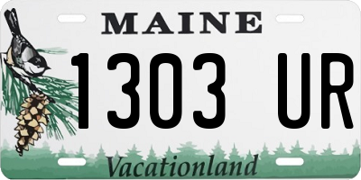 ME license plate 1303UR