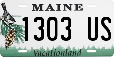 ME license plate 1303US