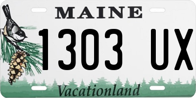ME license plate 1303UX
