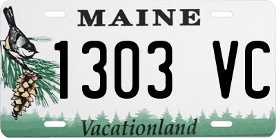 ME license plate 1303VC