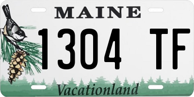 ME license plate 1304TF