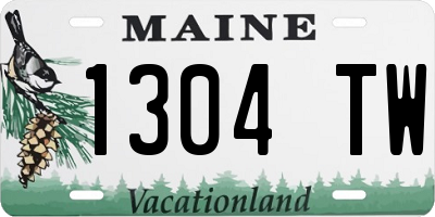 ME license plate 1304TW