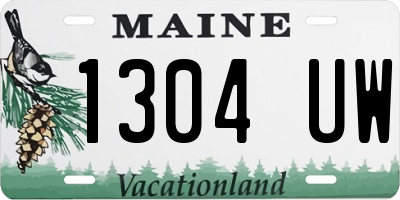 ME license plate 1304UW