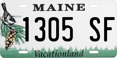 ME license plate 1305SF