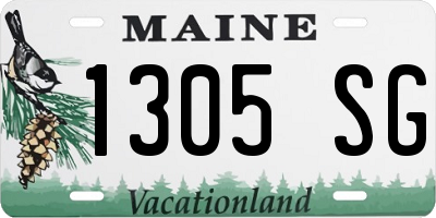 ME license plate 1305SG