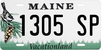 ME license plate 1305SP