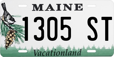 ME license plate 1305ST