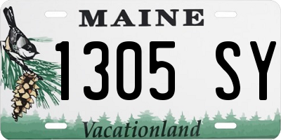 ME license plate 1305SY