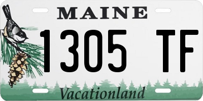 ME license plate 1305TF