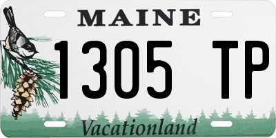ME license plate 1305TP
