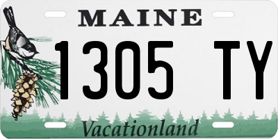 ME license plate 1305TY