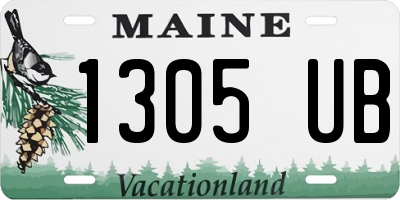 ME license plate 1305UB