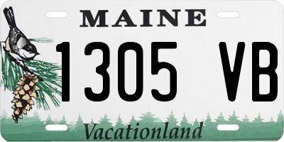 ME license plate 1305VB