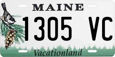 ME license plate 1305VC
