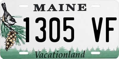 ME license plate 1305VF