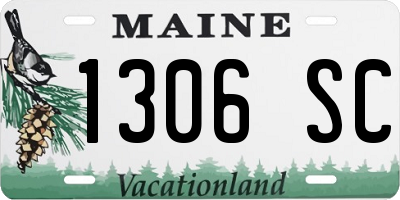 ME license plate 1306SC