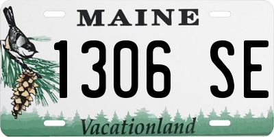 ME license plate 1306SE