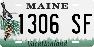 ME license plate 1306SF