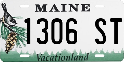 ME license plate 1306ST