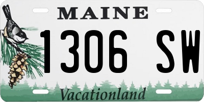 ME license plate 1306SW