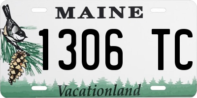 ME license plate 1306TC
