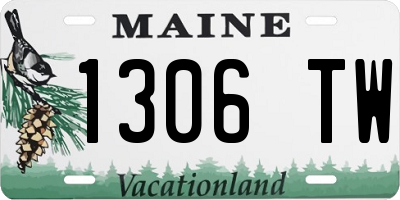 ME license plate 1306TW