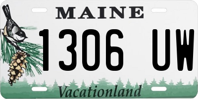 ME license plate 1306UW