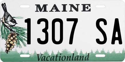 ME license plate 1307SA