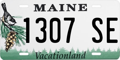 ME license plate 1307SE