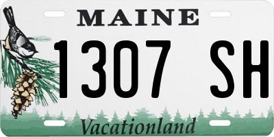 ME license plate 1307SH