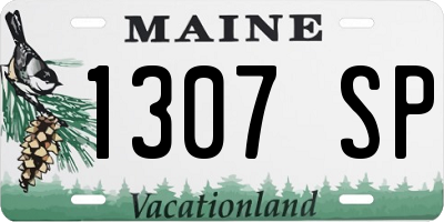 ME license plate 1307SP