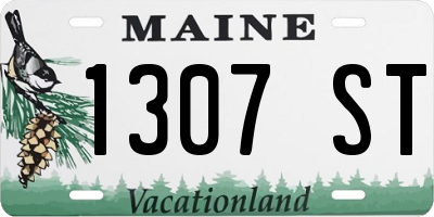 ME license plate 1307ST