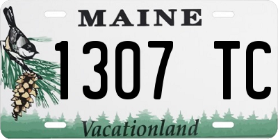 ME license plate 1307TC