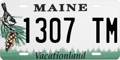ME license plate 1307TM