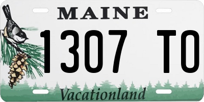ME license plate 1307TO