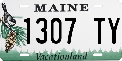 ME license plate 1307TY