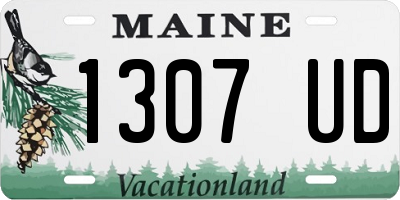 ME license plate 1307UD