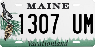 ME license plate 1307UM