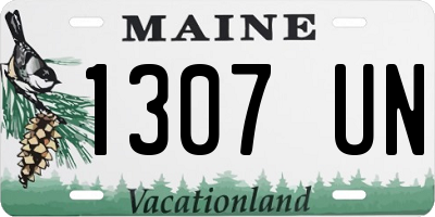 ME license plate 1307UN