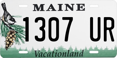 ME license plate 1307UR