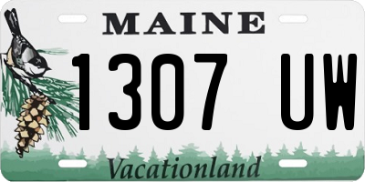ME license plate 1307UW
