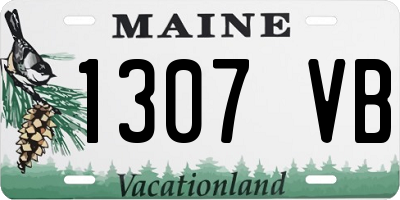 ME license plate 1307VB