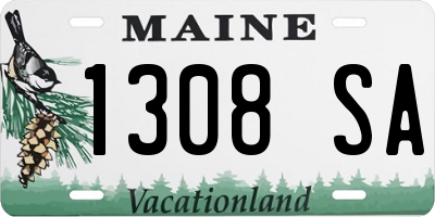 ME license plate 1308SA