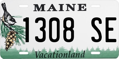 ME license plate 1308SE