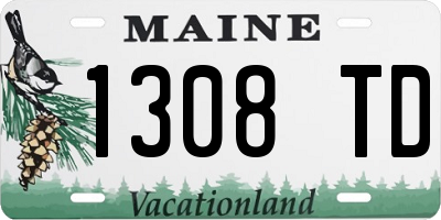 ME license plate 1308TD