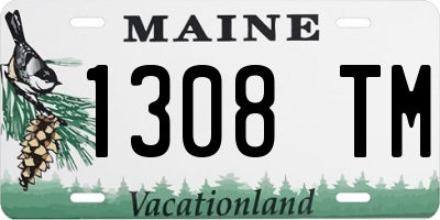 ME license plate 1308TM